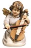 Bell angel with double-bass - color - 7 cm