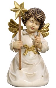 Bell angel with star - color - 4,5 cm