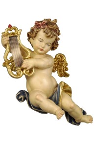 Angel Leonardo with lyre - color - 10 cm