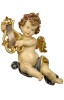 Angel Leonardo with lyre - color - 16 cm