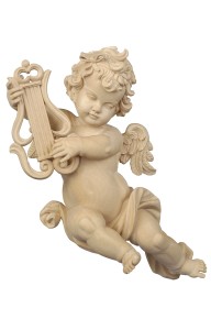 Angel Leonardo with lyre - natural - 25 cm