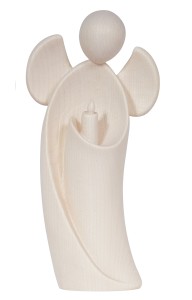 Angel Amore with candle - natural - 11,5 cm