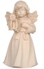 Bell angel standing with lantern - natural - 7 cm