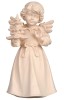 Bell angel standing with tree - natural - 5 cm