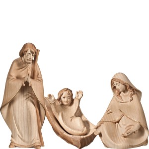 N-The Holy Family 4pcs. - stained 2 shades - 13,5 cm