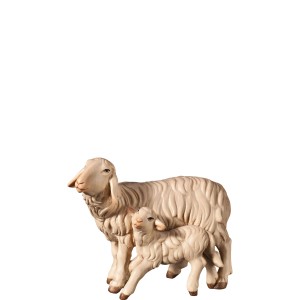 H-Pecora e agnello in piedi - colorato - 12,5 cm