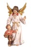 Guardian angel with boy - color - 12 cm