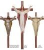 Auferstandener Christus auf Balken gerade - bemalt - 90/190 cm
