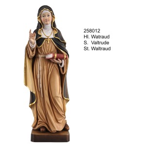 St. Waltraud with book - color - 31 cm