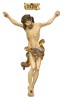 Cristo Leonardo - colorato antico con oro - 30 cm