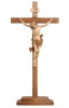Christus Leonardo auf Stehkreuz gerade - mehrtönig gebeizt - 40/84 cm