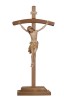Christus Siena auf Stehkreuz gebogen - mehrtönig gebeizt - 8/18 cm