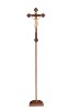 Processional Cr.Siena cross baroque stained - natural - 30/206 cm