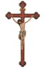 Cristo Siena-croce oro barocca - colorato antico con oro - 15/36 cm