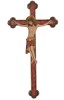 Cristo Cimabue-croce oro barocca - colorato - 34/78 cm