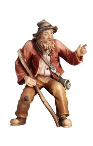 HE Shepherd sitting-pointing - color - 12 cm