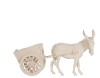 HE Donkey with cart - natural - 16 cm