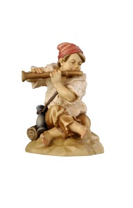 RA Boy sitting with flute - color - 9 cm