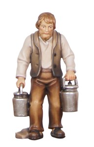 MA Shepherd with milk can - color - 9,5 cm