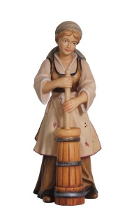 MA Shepherdess with butter churn - color - 9,5 cm
