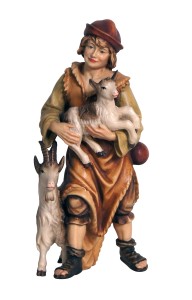 MA Shepherd with 2 goats - color - 9,5 cm