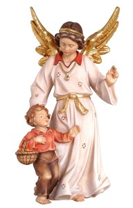 MA Guardian angel with boy - color - 8 cm