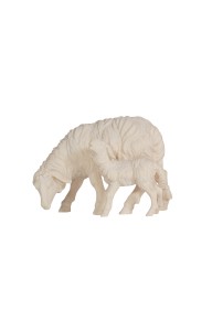MA Pecora mangiando con agnello - naturale - 8 cm