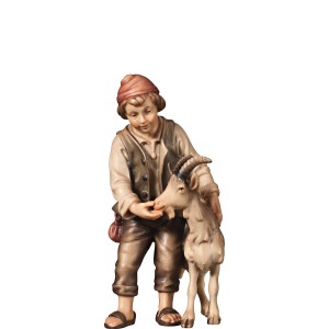 H-Shepherd-boy with goat - color - 10 cm