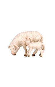 MA Pecora mangiando con agnello - colorato - 16 cm