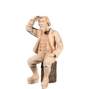 H-Farmer sitting and dreaming - natural - 8 cm