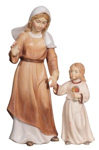 AD Donna con bambina - colorato aquerello - 11 cm