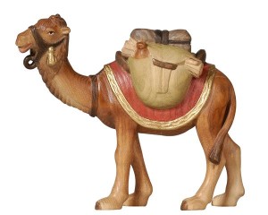 AD Kamel mit Gepäck - bemalt wasserfarbe - 11 cm