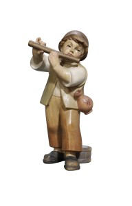 PE Bambino con flauto - colorato aquerello - 15 cm