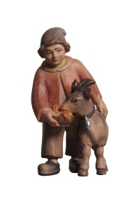 PE Boy with goat - color watercolor - 12 cm