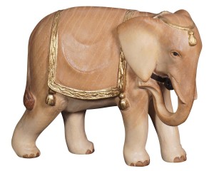 PE Elefant - mehrtönig gebeizt - 12 cm