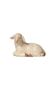 PE Schaf liegend linksschauend - bemalt wasserfarbe - 8 cm