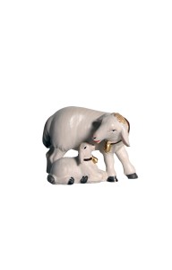PE Gruppo pecore - colorato aquerello - 12 cm