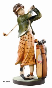 Golfspielerin mit Tasche