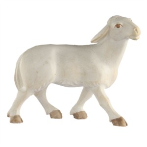 Schaf stehend - bemalt wasserfarbe - 9 cm