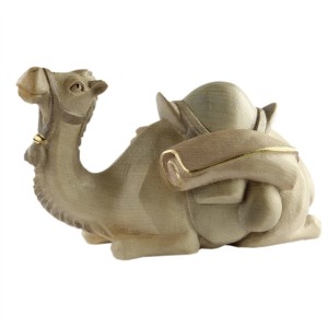 Kamel liegend - bemalt wasserfarbe - 9 cm