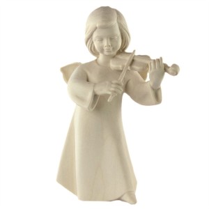 Angioletto con violino - naturale - 8 cm
