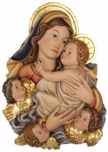Half-length Madonna with angels