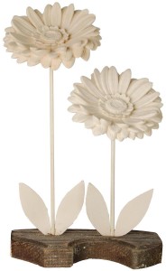 Two Gerberas with wooden caulis