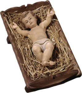 Jesus child with cradle