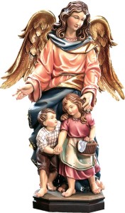 Guardian angel with two children