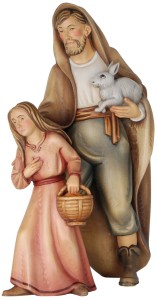 Shepherd with bunny and girl lovely