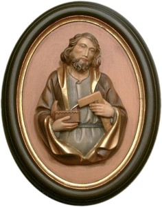 St. Joseph half length portrait with frame