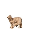 A-Schaf und Lamm stehend - mehrtönig gebeizt - 11,5 cm