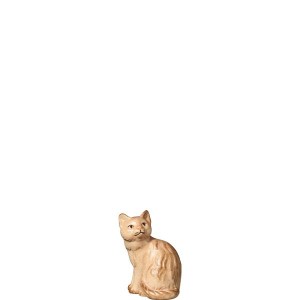 A-Katze sitzend - mehrtönig gebeizt - 8 cm