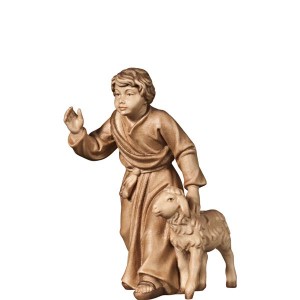A-Shepherd-boy with lamb - stained 2 shades - 11,5 cm